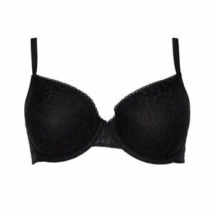 CACIQUE Underwire Padded Lace Black Plus Size Bra Size 42C